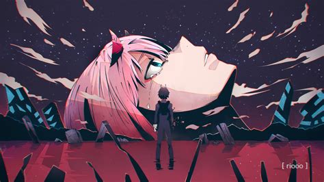82394769 zero two avatar couple アニメカップル in 2019 anime. Darling In The FranXX Face Of Zero Two And Back View HD ...