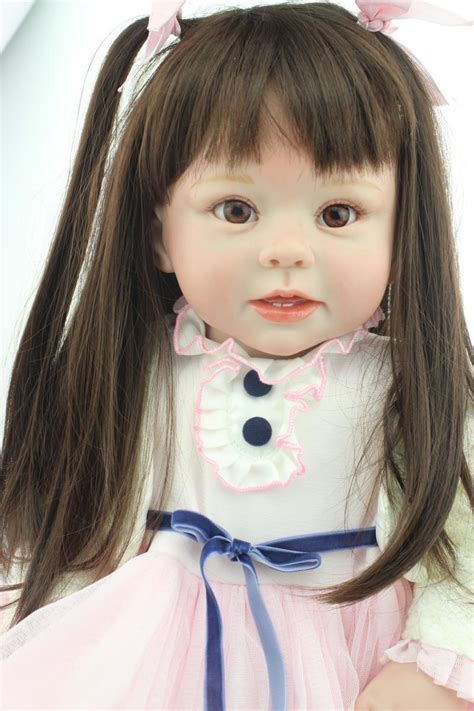 All zoe dolls come with a heart jumper 28" 70CM large size baby reborn toddler dolls long hair ...