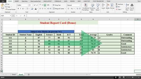 How To Make A Report Card On Excel Excel Templates
