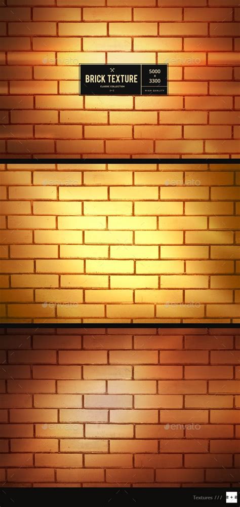 3 Golden Brick Walls Brick Wall Brick Brick Wall Texture