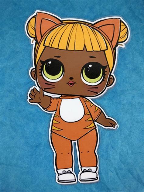 Lol Surprise Dolls Baby Cat Laminated Paper Doll Great As A T Or