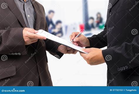 Business Man Signing Contract Stock Image Image Of Sign Management