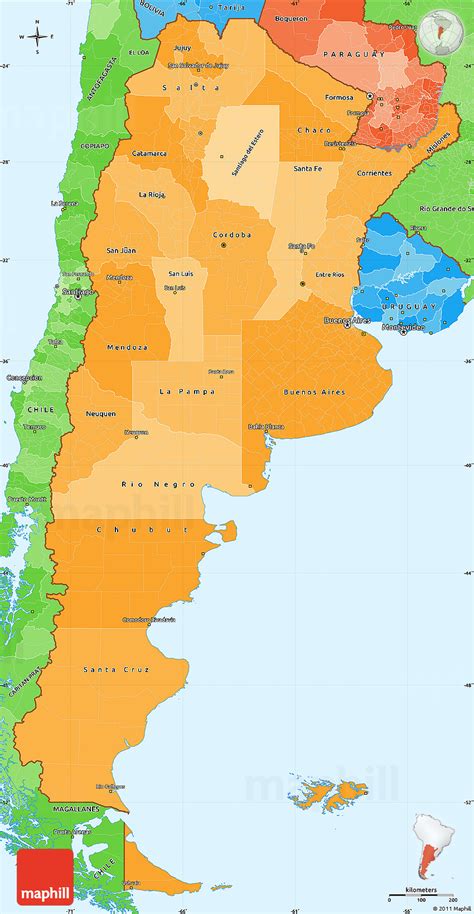 Argentina Map Political