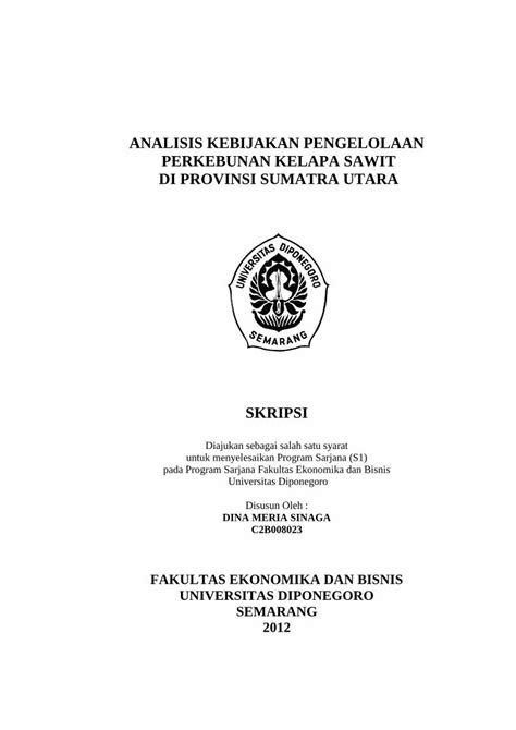 PDF Analisis Kebijakan Pengelolaan Perkebunan Kelapa Sawit Di