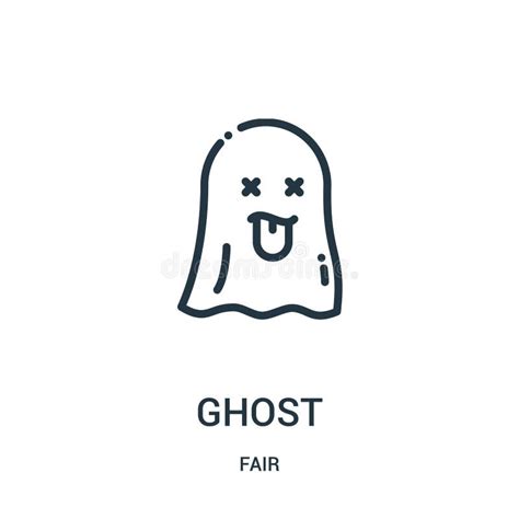 Outline Ghosts Vector Icon Isolated Black Simple Line Element