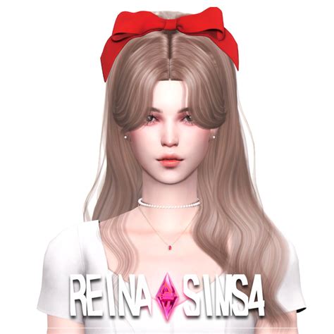 Reinats4rica Hair And Ribbonacc Sims Hair Sims Mods The Sims 4 Packs