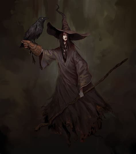 Artstation Witch With Familiar