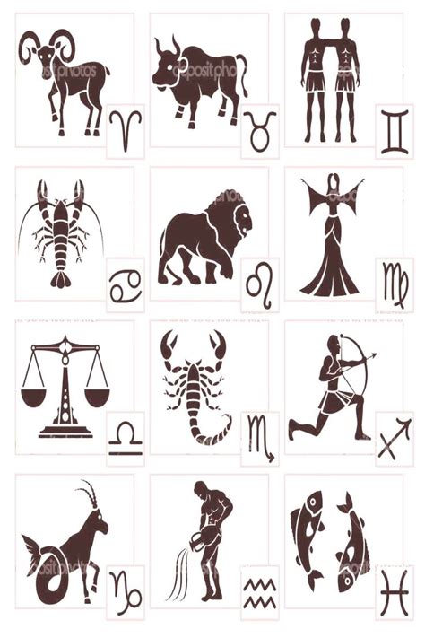 #astrologiques #vectorielles #silhouettes #zodiaque #macrame #vector # ...