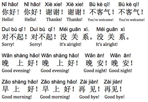 施老師的中文教室 Mr Shis Chinese Classroom Basic Conversation Phrases