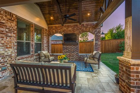 A fantastic collection of 55 luxurious covered patio ideas in many different styles, including old world spanish. A Seamless Transition to the Added Patio Cover - Texas Custom Patios