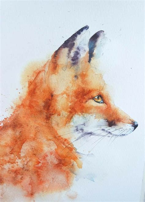 Fox Art Work In 2021 Fox Painting Watercolor Fox Art