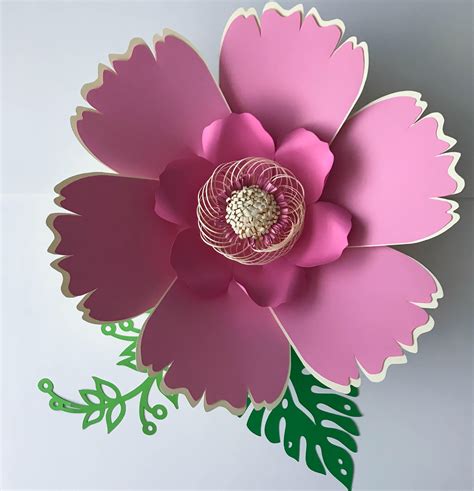 Paper Flowers -SVG Petal #38 Paper Flower template, Digital Version
