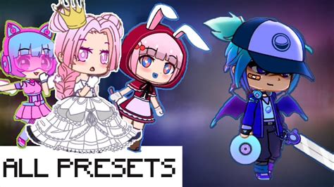 All Built In Characters Presets In Gacha Club Youtube