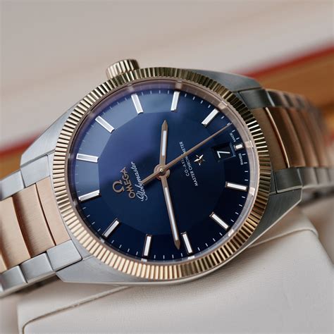 Omega Globemaster Constellation Sedna Gold Steel Blue 39mm Coaxial