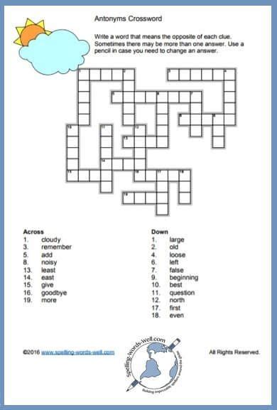 Easy Crosswords Are Fun for Kids! | Crossword, Easy brain teasers