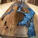 Walnut Fractal River Board Rectangle Live Edge Board Etsy