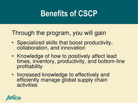 Ppt Apics Certified Supply Chain Professional Cscp An Introduction