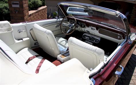 Vintage Burgundy 1966 Ford Mustang Gt Convertible