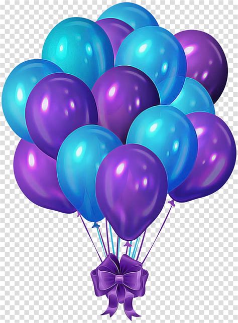 Hot Air Balloon Purple Cluster Ballooning Turquoise