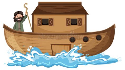 Noahs Ark And Cartoon Character Set Stock Illustration Illustration