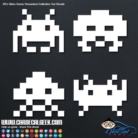 Here's a blast from the past (excuse the pun) and a good old favourite retro arcade game which is free for you to play from andover patio centre. 80's Video Game Space Invaders Car Decal Graphic