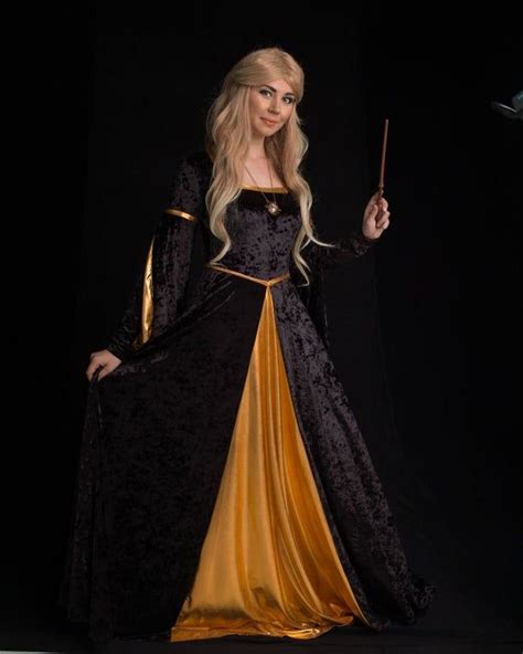 Helga Huffle Wizarding World Inspired Cosplay Medieval Dress Etsy