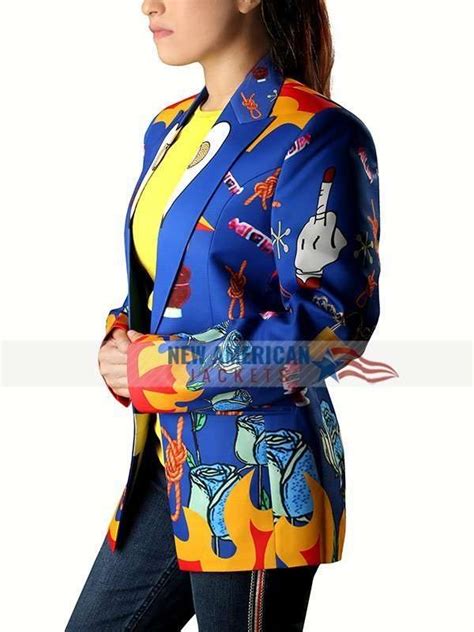Birds Of Prey Harley Quinn Blue Blazer - New American Jackets