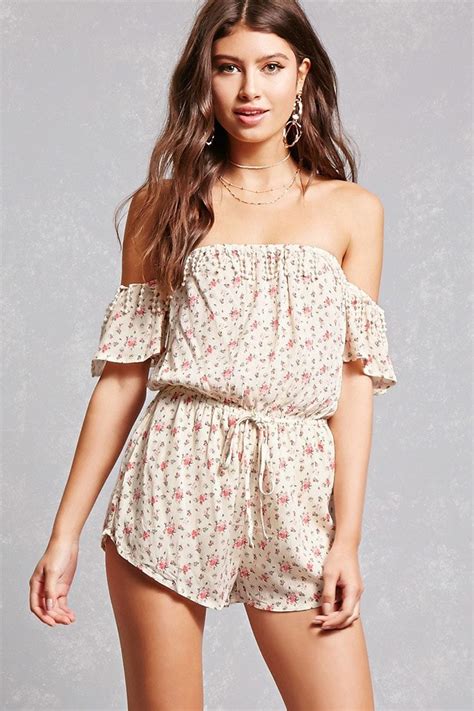 floral off the shoulder romper rompers women rompers fashion