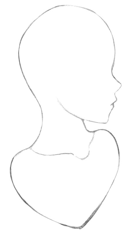 Female Side Profile Drawing At Explore Collection
