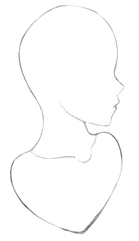 Other common features include exaggerated muscles and female body types, short pleated skirts, and bright, unnatural hair colors. Female Side Profile Drawing at PaintingValley.com | Explore collection of Female Side Profile ...