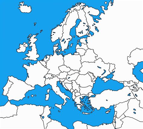 Blank Europe Political Map Sitedesignco Europe Political Map Gambaran