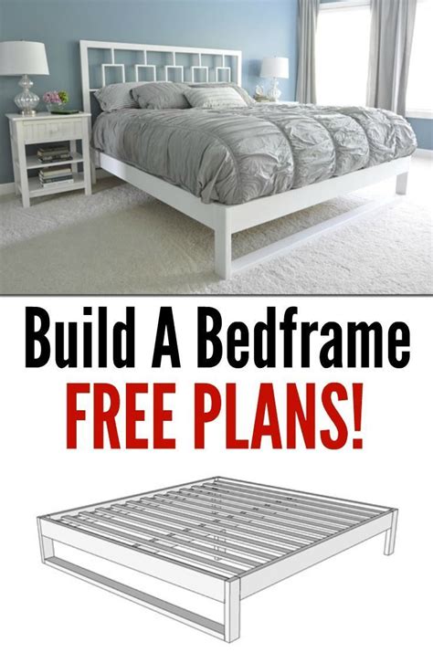 Simple Diy Queen Bed Frame Plans Pin On Sarahs Room The Outer Frame
