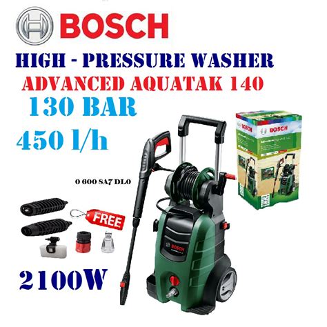 A high pressure water jet in the context of a high pressure cleaner is produced by a interaction of several components. Bosch Advanced Aquatak 140 WATER JET / AQT 140 High ...