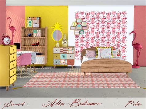 Refreshing Youth Bedroom In Tropical Colors Found In Tsr Category Sims