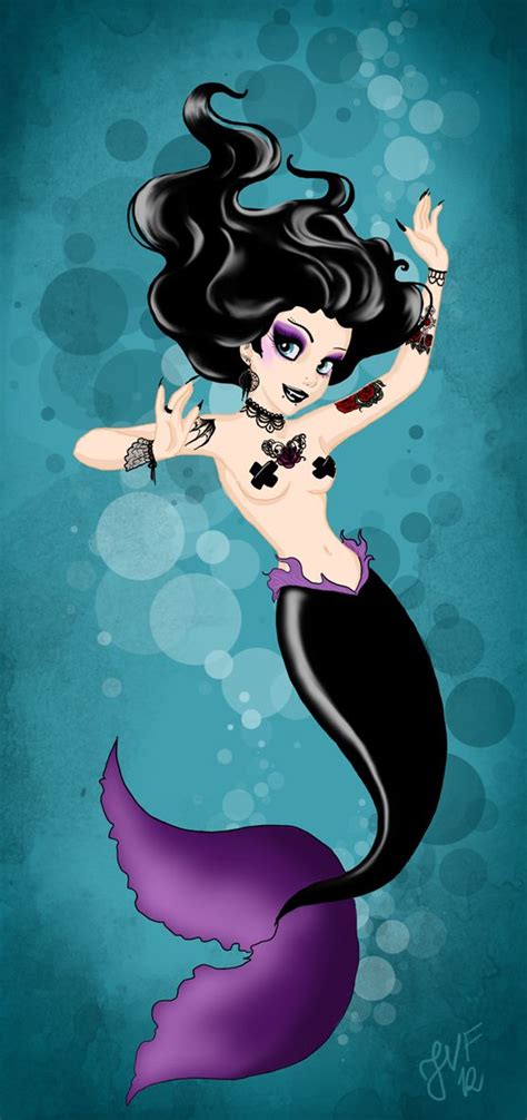 Gothic Ariel By Koffinkandy On Deviantart Mermaid Art Goth Disney