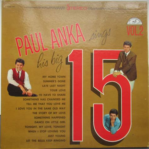 Paul Anka Paul Anka Sings His Big 15 Vinyl Records Lp Cd On Cdandlp