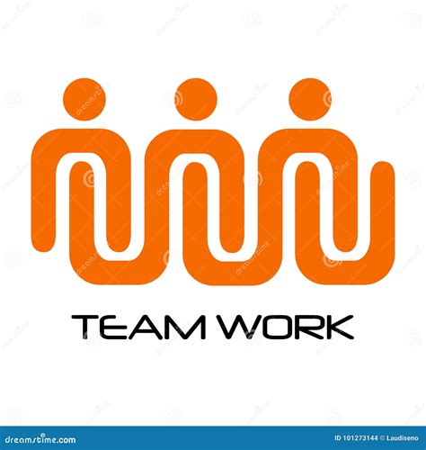 Isolated Teamwork Logo Stock Vector Illustration Of Digitally 101273144