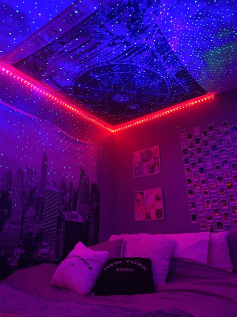 Aesthetic Bedroom Ideas Small Spaces Vintage In 2020 Neon Room Room Ideas Bedroom Chill Room