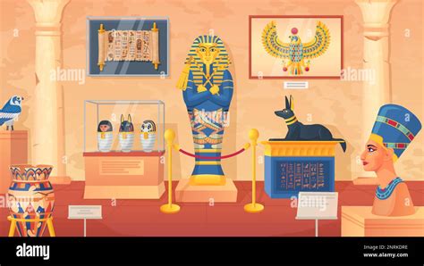 mummies at egyptian museum stock vector images alamy