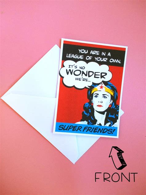 Wonder Woman Valentines For Kids Super Friends Valentines Etsy