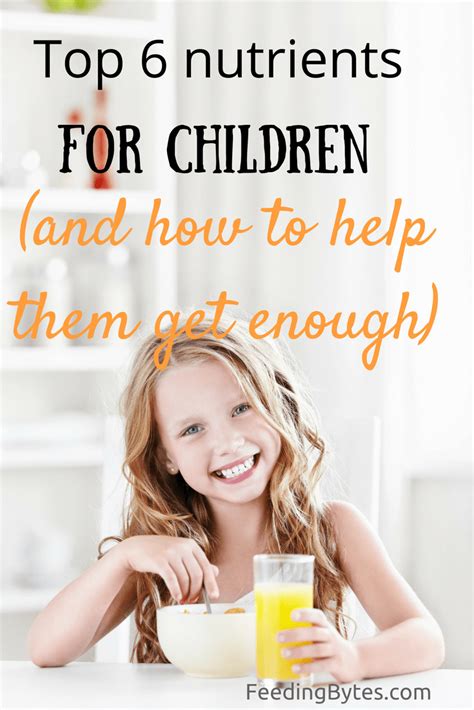 Top 6 Nutrients For Children And Their Food Sources Feeding Bytes