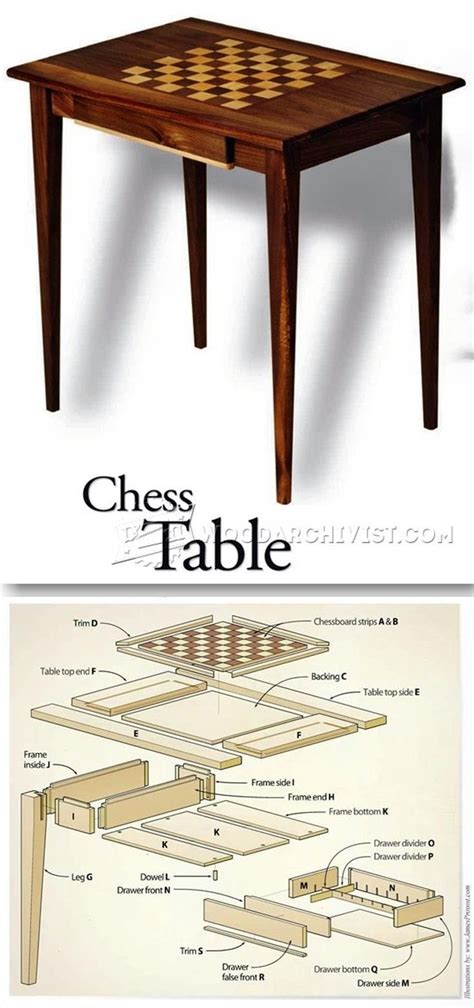 Chess Table Plans Furniture Plans And Projects