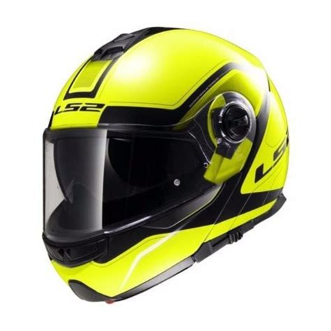 Ls2 Ff325 Strobe Civik Hi Vis Yellow Black Motorcycle Helmet Lazada