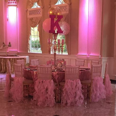 Kennedy Super Sweet Sixteen Candy Table Buffet Dessert Table Pink Decor Pink Ombré Sweet 16