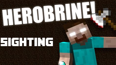 Minecraft Herobrine Sighting Herobrine Spotted Must See Youtube