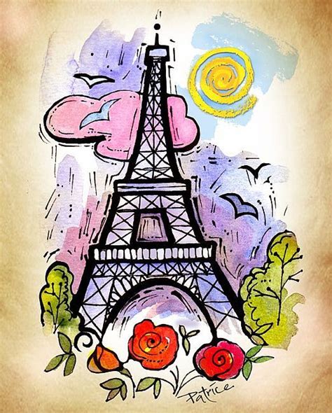 Paris Paris Eiffel Tower Cartoon