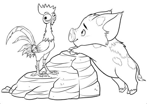 This coloring page features a picture of pua pig from moana to color. Dibujos de VAIANA - Dibujos para colorear