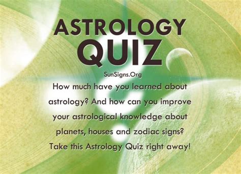 Astrology Quiz Sunsignsorg