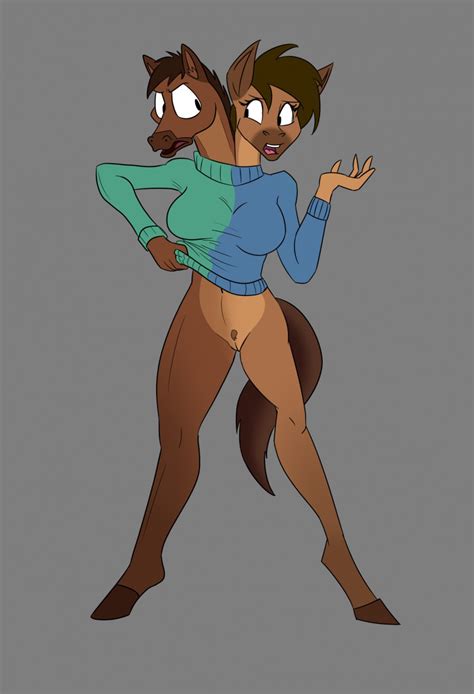 Rule 34 Anthro Bottomless Clothed Clothing Conjoined Equid Equine