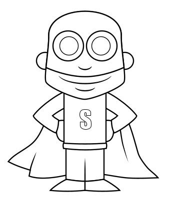An eps file is also available. Superhero drawing (Sketching + vector)